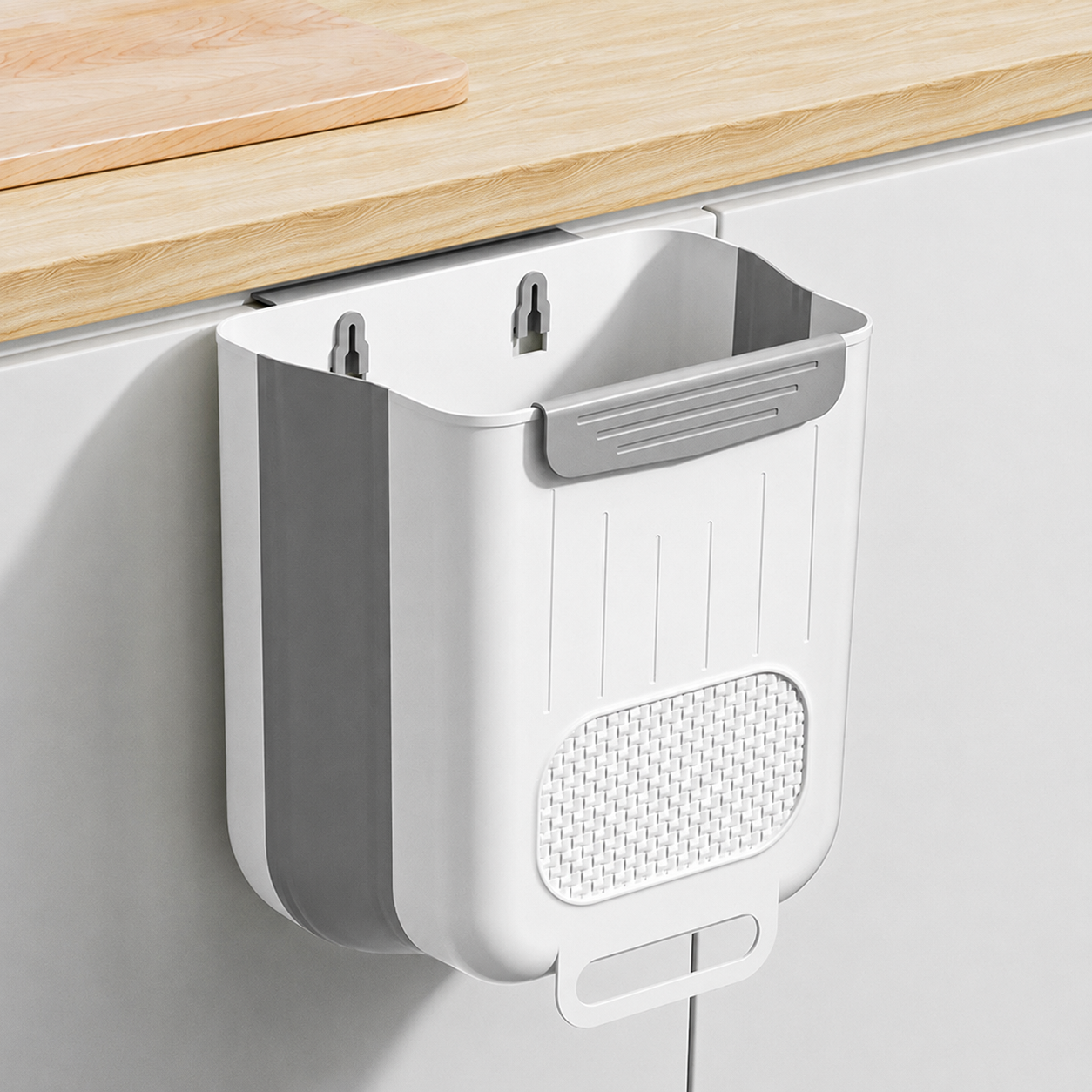 Wall-Mounted Folding Trash Bin