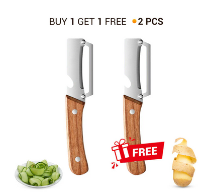 🔥Buy one, get one free—buy more, get more—wooden-handled julienne peeler!🔥