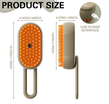 3-in-1 No-Rinse Pet Grooming Brush + Cleansing Solution