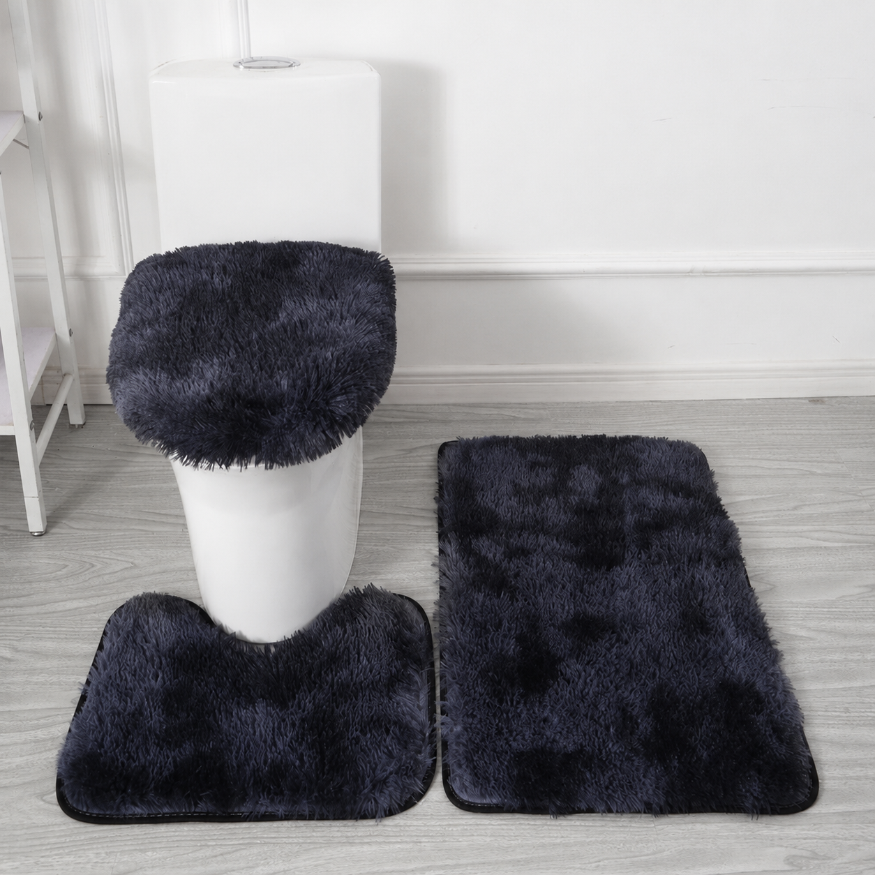 Tie-Dye Plush Bathroom Rug Set