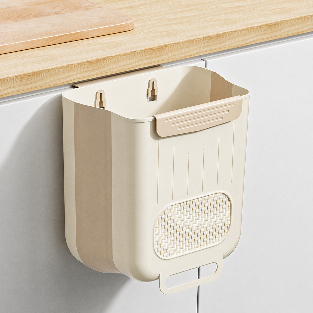 Wall-Mounted Folding Trash Bin