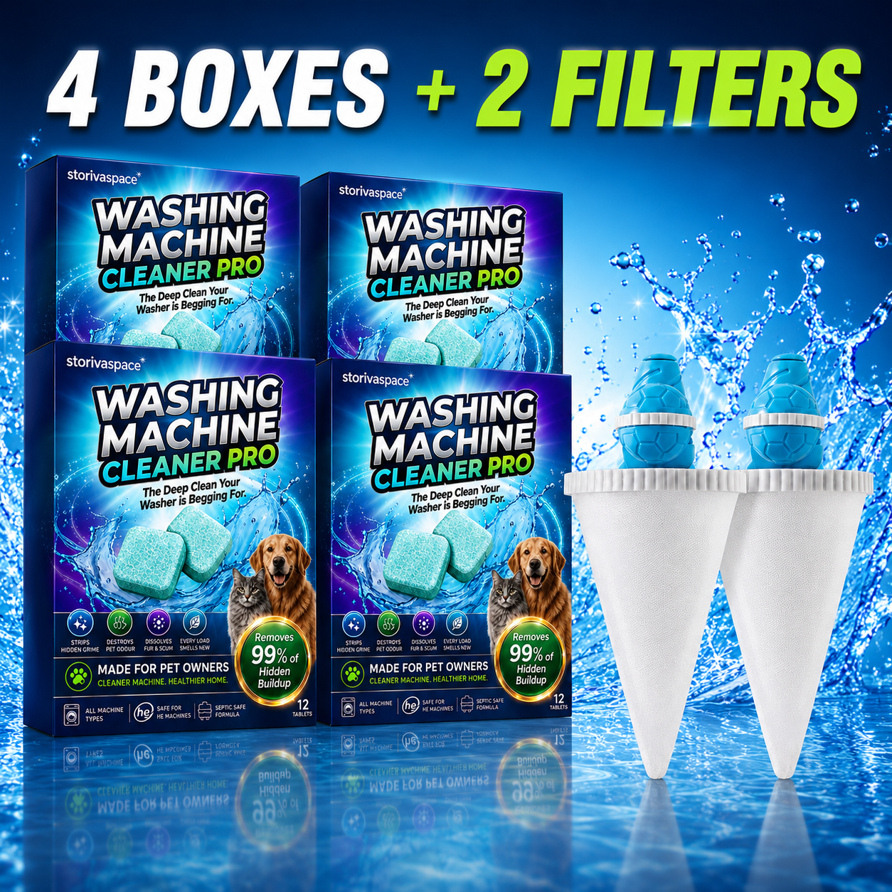 🔥Buy More, Get More — Plus FREE Pet Hair Catchers WASHING MACHINE CLEANER PRO 🔥