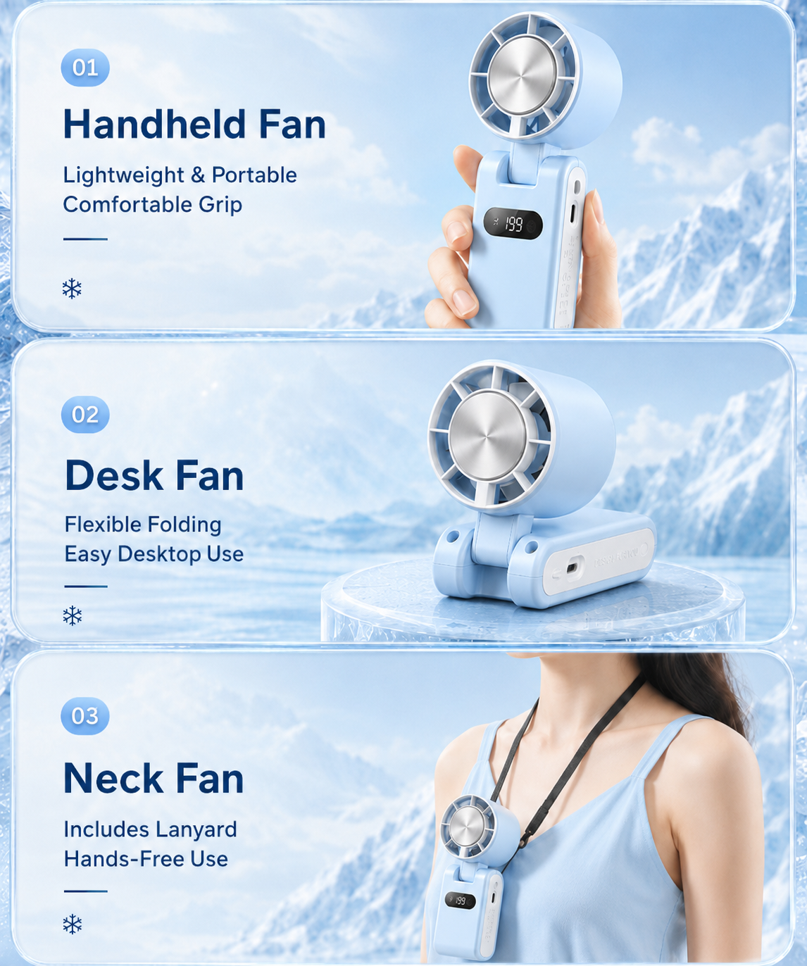 🔥Last day of limited-time event  Handheld cooling semiconductor mini fan🔥
