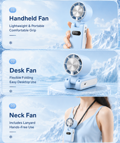 🔥Last day of limited-time event  Handheld cooling semiconductor mini fan🔥