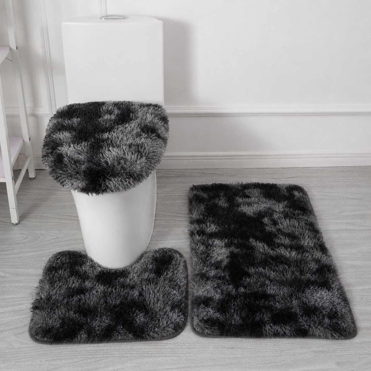 Tie-Dye Plush Bathroom Rug Set