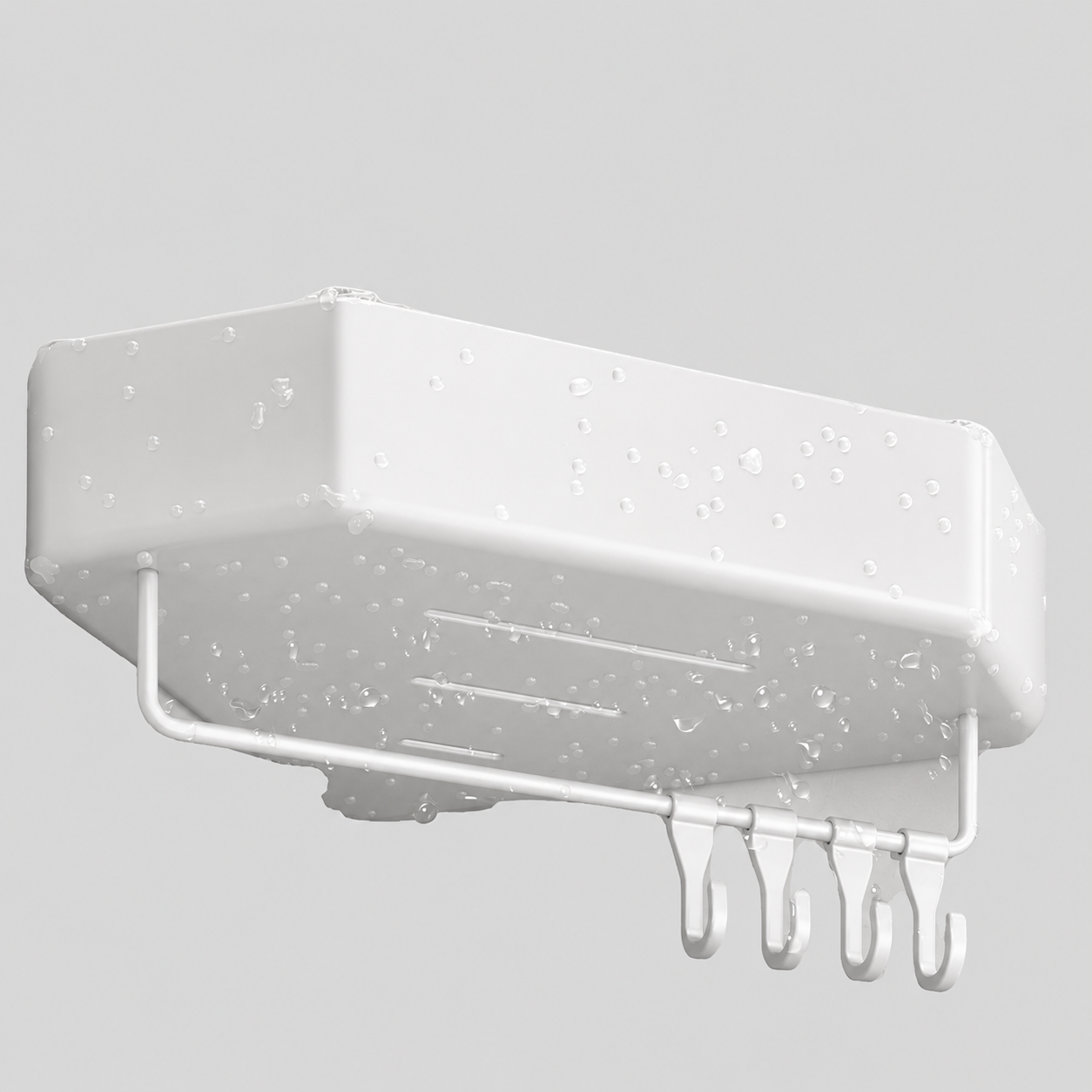 No-Drill Aluminum Corner Shower Shelf