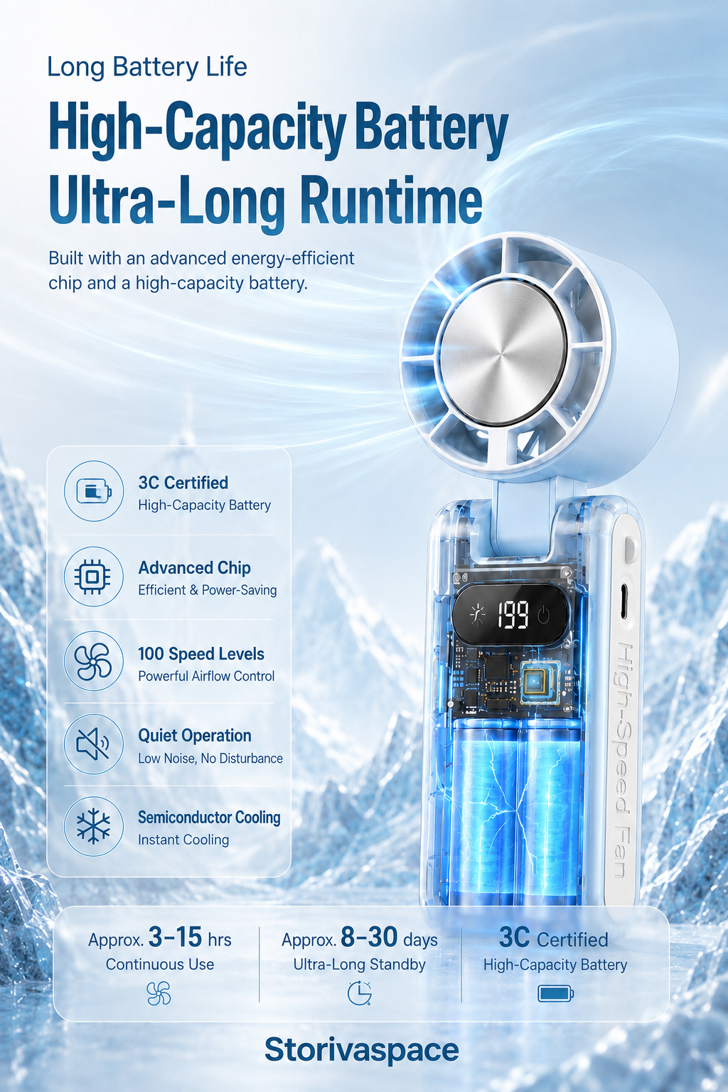 🔥Last day of limited-time event  Handheld cooling semiconductor mini fan🔥
