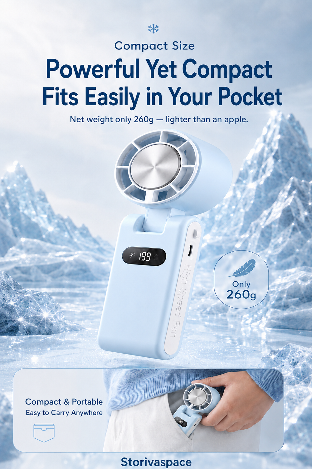 🔥Last day of limited-time event  Handheld cooling semiconductor mini fan🔥