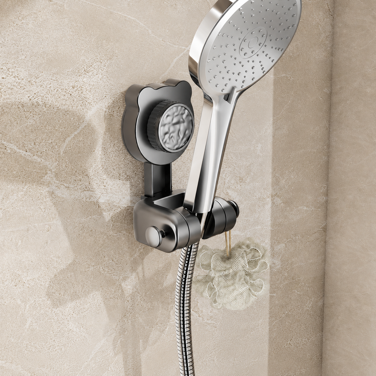 No-Drill Suction Shower Head Holder