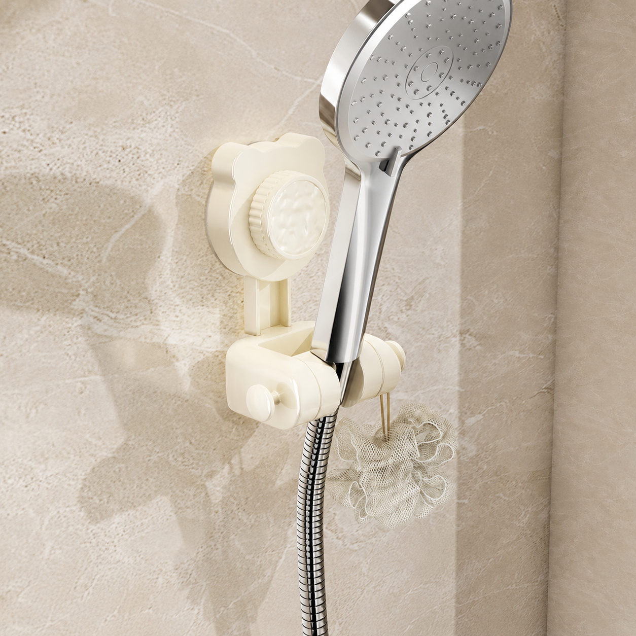 No-Drill Suction Shower Head Holder