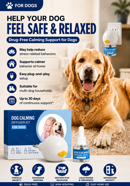 Stop Pet Anxiety Fast - Calming Pheromone Diffuser for Cats &Dogs