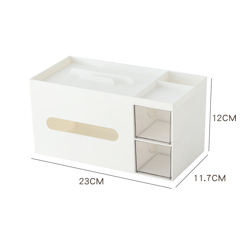 Multifunctional Tissue Box &amp; Desktop Organizer