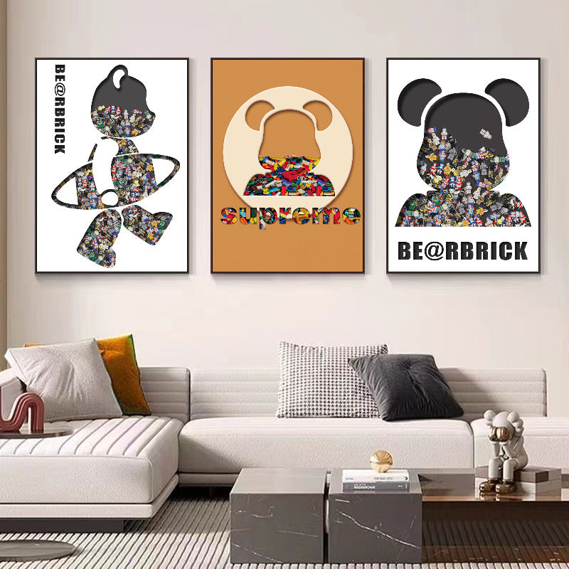 No-Drill 3-Panel Modern Wall Art Set