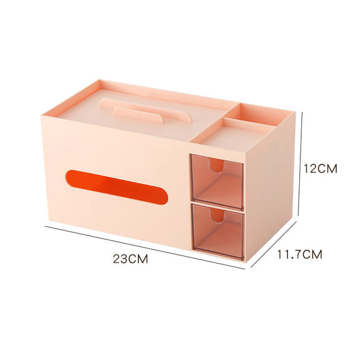 Multifunctional Tissue Box &amp; Desktop Organizer