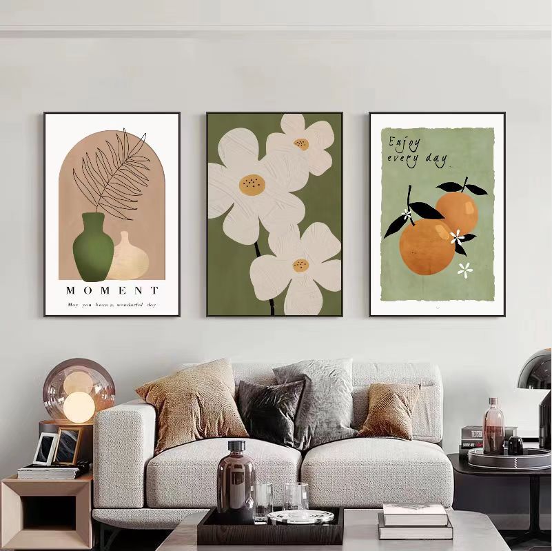 No-Drill 3-Panel Modern Wall Art Set