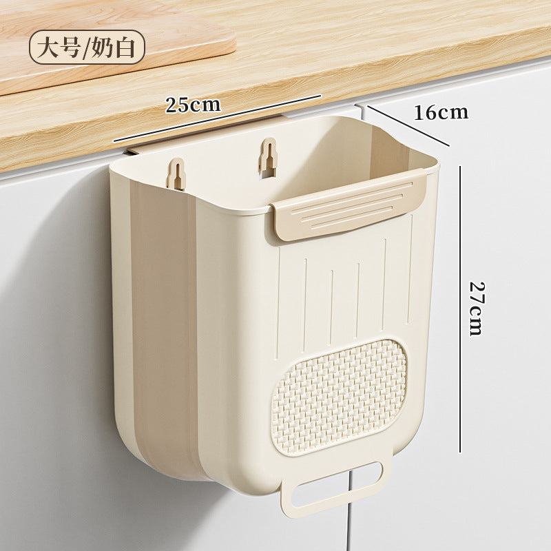Wall-Mounted Folding Trash Bin