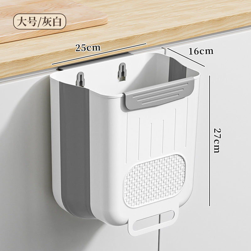 Wall-Mounted Folding Trash Bin
