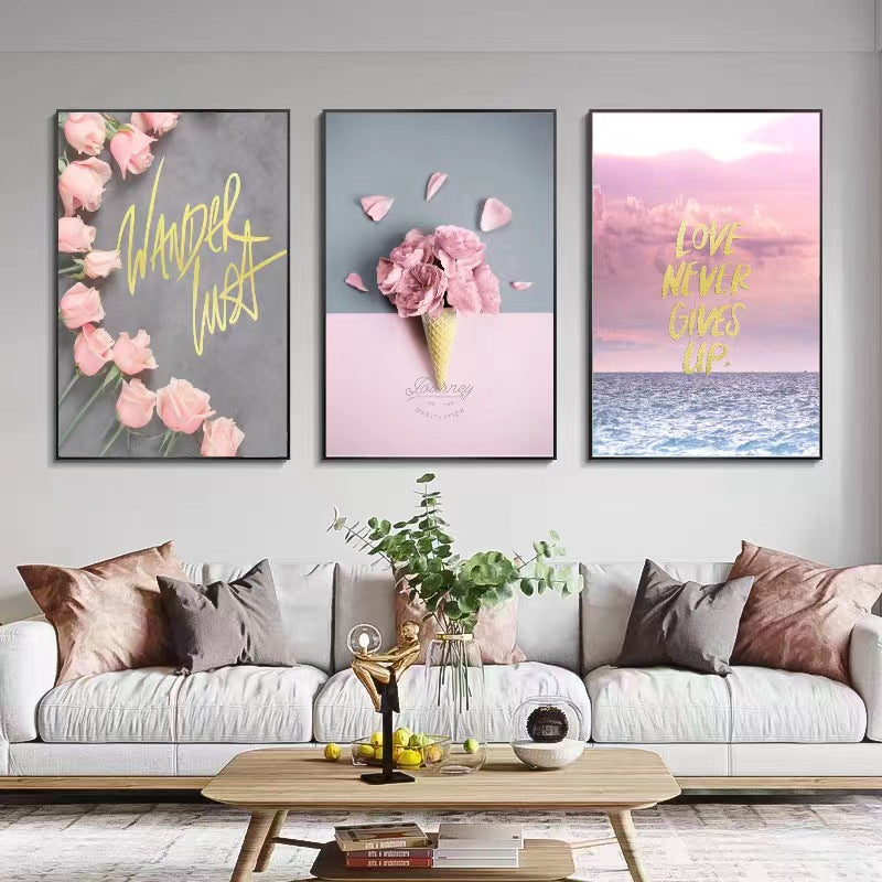 No-Drill 3-Panel Modern Wall Art Set