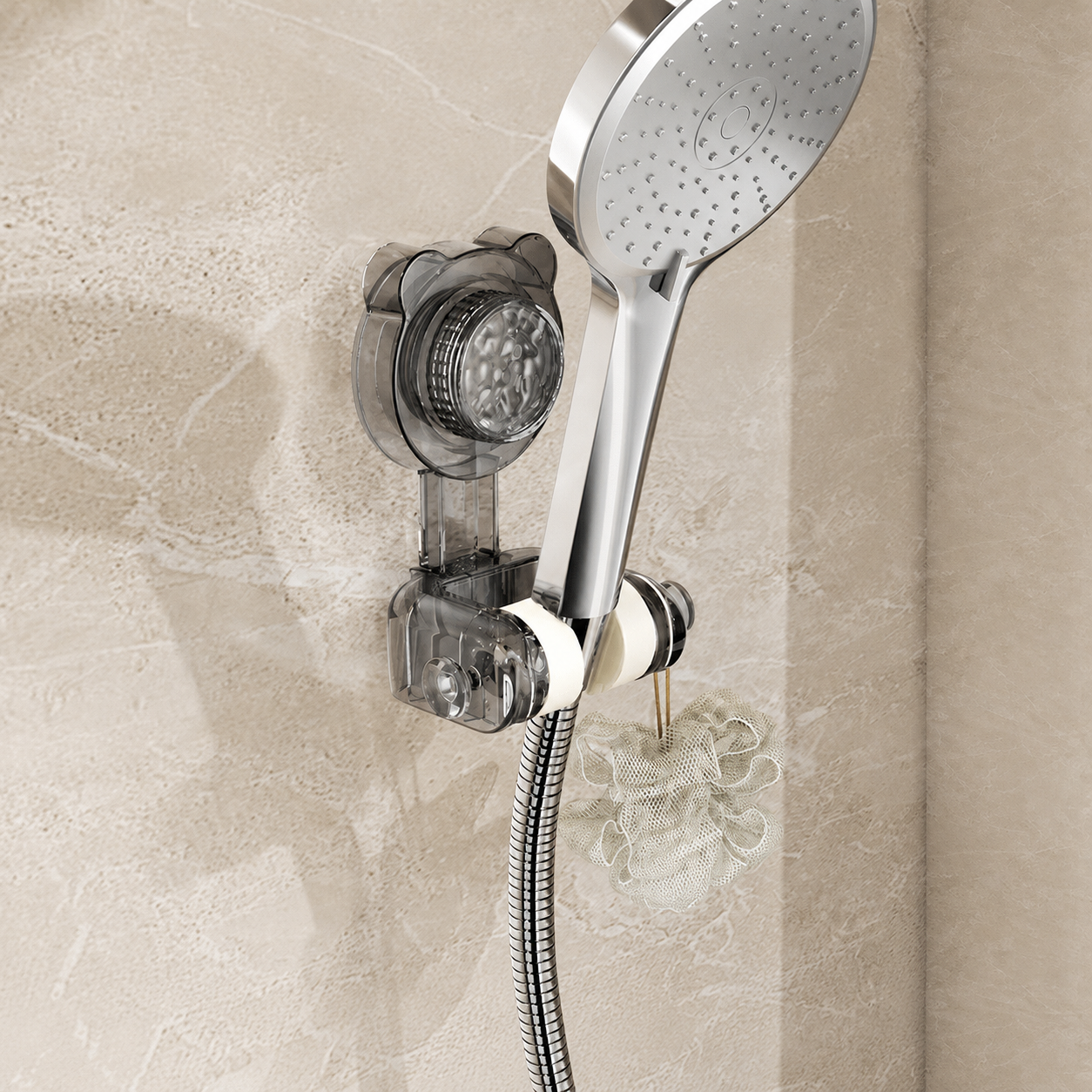 No-Drill Suction Shower Head Holder