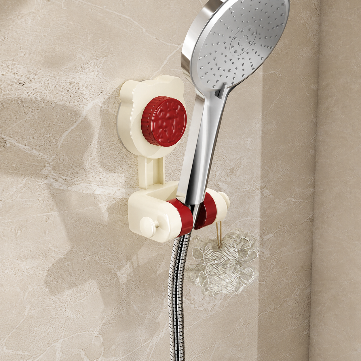 No-Drill Suction Shower Head Holder