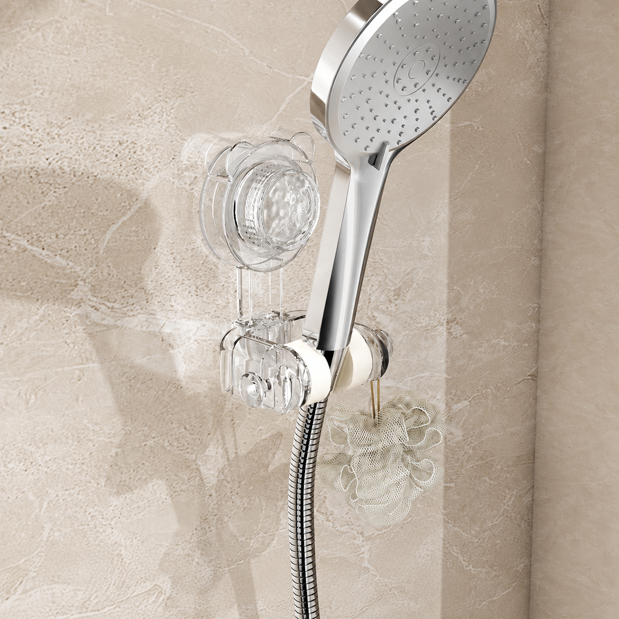 No-Drill Suction Shower Head Holder