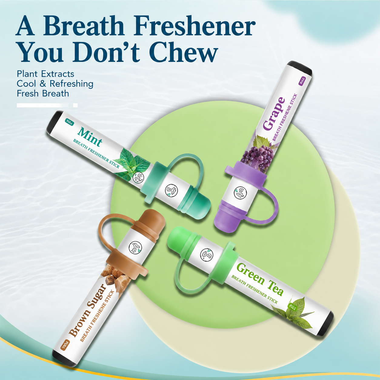 Plant-Based Herbal Nasal Inhaler – 4 Refreshing Scents