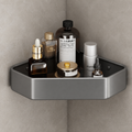 No-Drill Aluminum Corner Shower Shelf